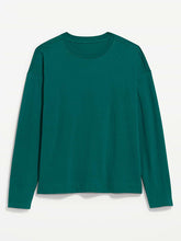 Vintage Long-Sleeve Crew-Neck T-Shirt - Deep Lagoon