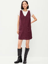 Sleeveless Pinafore Mini Dress - Red Lacquer