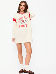 Kansas City Chiefs Oversized Mini Football Dress for Women - Kansas City Chiefs