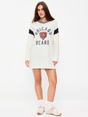 Chicago Bears Oversized Mini Football Dress for Women - Chicago Bears