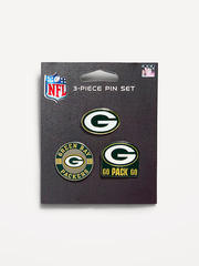 WinCraft® Green Bay Packers 3-Pack Collector Enamel Pins - Green Bay Packers
