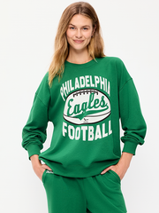Philadelphia Eagles Oversized Fleece Sweatshirt for Women - Philadelphia Eagles