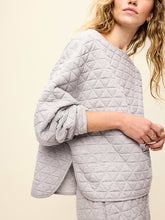 Quilted Bounce Boatneck Sweatshirt - Heather Gray