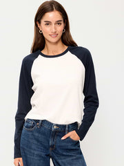 EveryWear Long-Sleeve Raglan Baseball T-Shirt - In the Navy