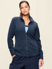 Fitted Performance Fleece Full Zip Jacket - In the Navy