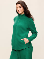 Fitted Performance Fleece Full Zip Jacket - Java Fern