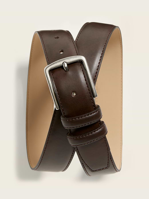 Faux-Leather Belt - Dark Brown