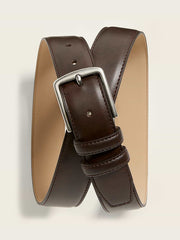 Faux-Leather Belt - Dark Brown