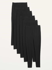 High-Waisted Fashion Layering Leggings 6-Pack - Black Jack 3