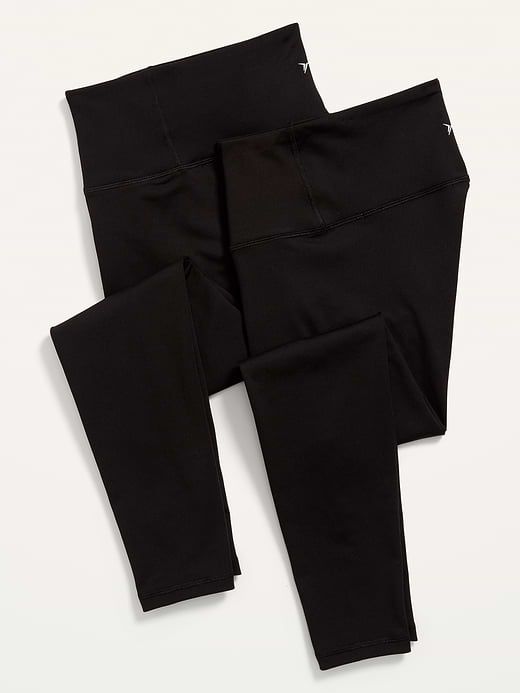 High-Waisted PowerPress 7/8 Leggings 2-Pack - Black