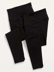 High-Waisted PowerPress 7/8 Leggings 2-Pack - Black