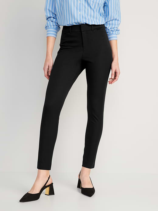 High-Waisted Pixie Skinny Ankle Pants - Black Jack