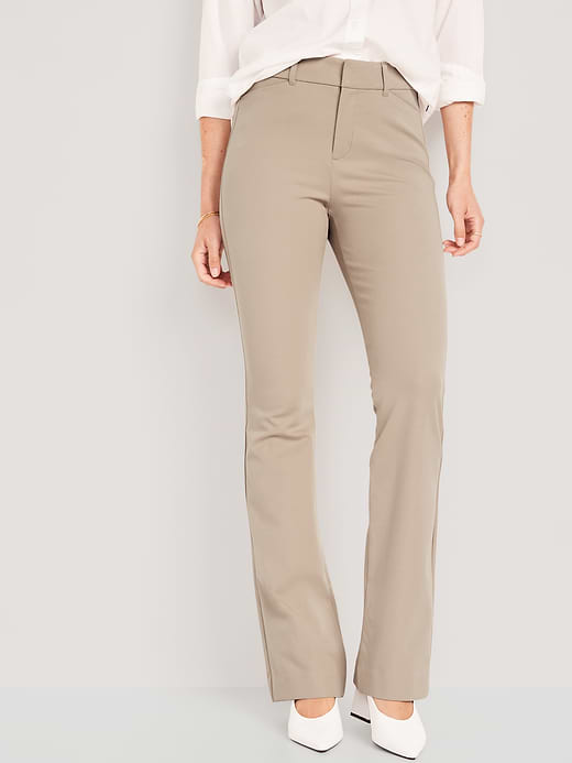 High-Waisted Pixie Flare Pants - Mocha Taffy