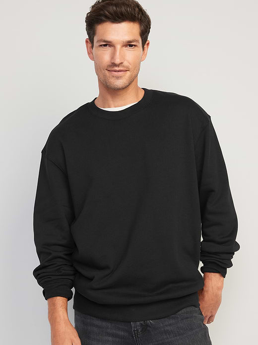 Loose Rotation Crew-Neck Sweatshirt - Black Jack