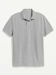 Uniform Pique Polo - Light Heather Gray