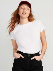 Bestee Crop T-Shirt - White Lilies