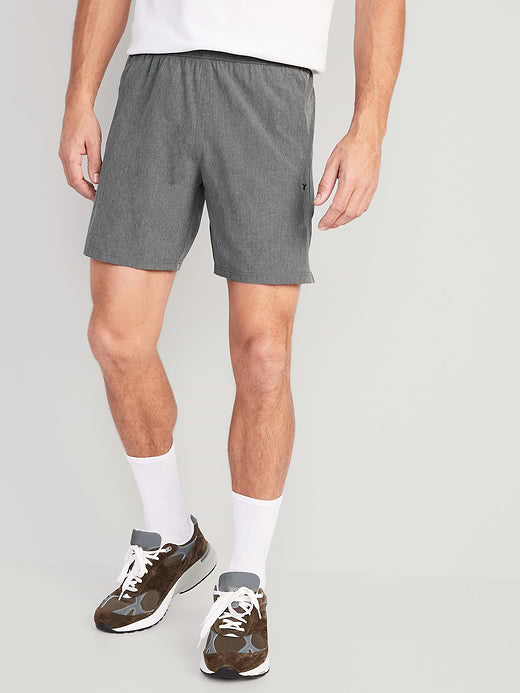 StretchTech Woven Workout Shorts -- 7-inch inseam - Smoky Gray