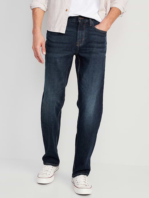 Loose Built-In Flex Jeans - Dark Faded