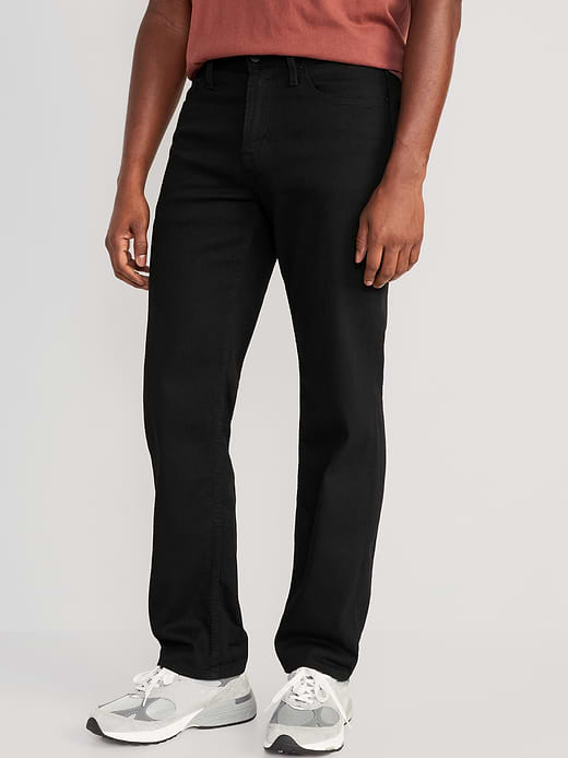 Loose Built-In Flex Jeans - Black Rinse