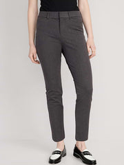 High-Waisted Pixie Skinny Ankle Pants - Dark Heathered Gray