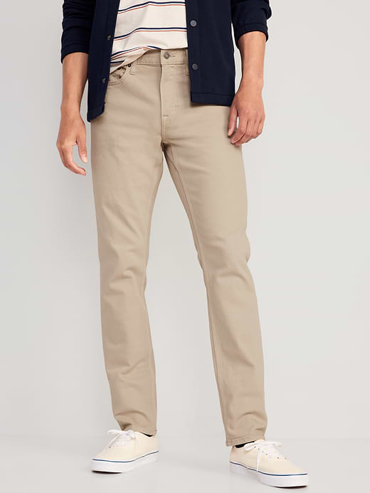 Slim Built-In Flex Five-Pocket Pants - Light Khaki