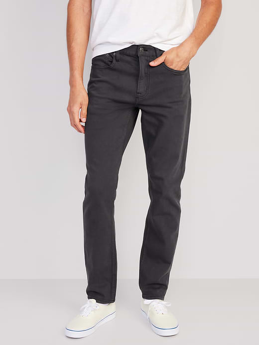 Slim Built-In Flex Five-Pocket Pants - Dark Gray