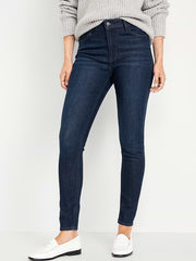 High-Waisted Wow Super-Skinny Jeans - Dark Rinse