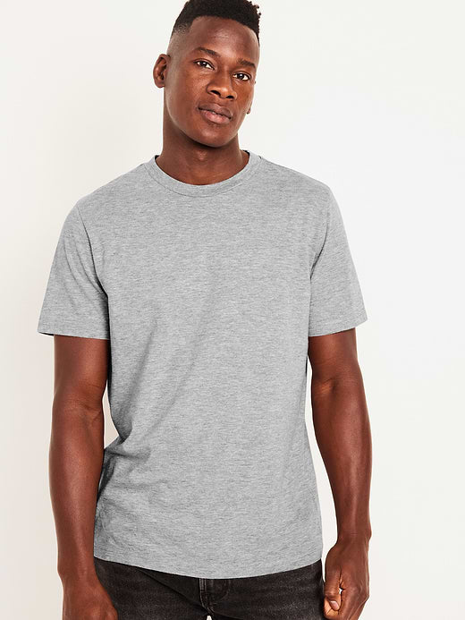 Crew-Neck T-Shirt - Light Gray Heather