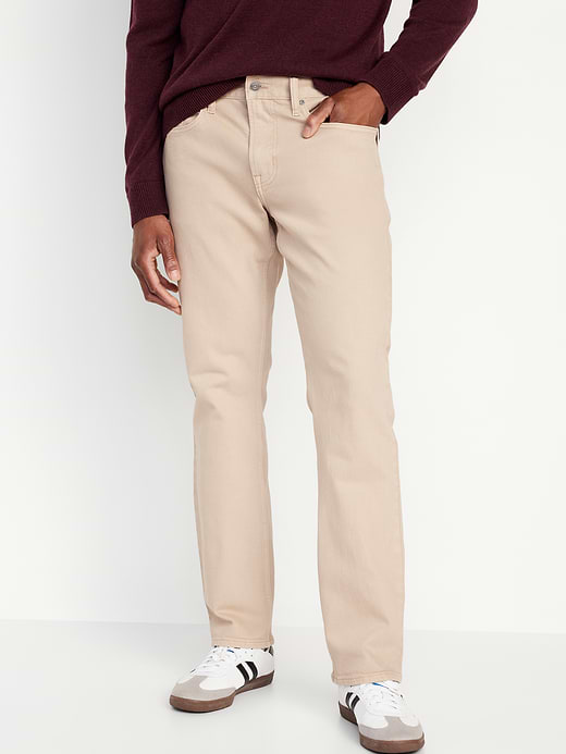 Straight Built-In Flex Jeans - Tan