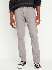 Slim Built-In Flex Five-Pocket Pants - Light Gray