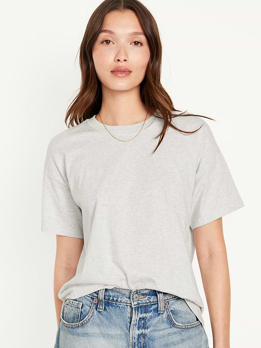 Vintage Crew-Neck T-Shirt - Light Gray Heather