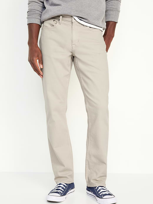 Straight Five-Pocket Pants - Light Khaki