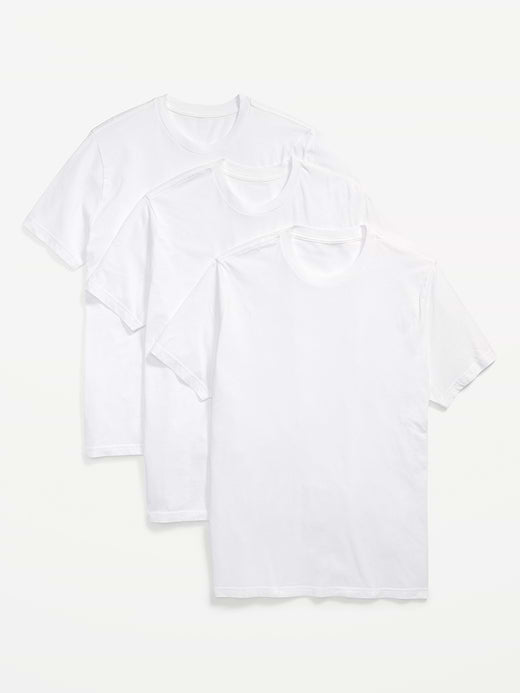 Solid Crew-Neck T-Shirt 3-Pack - White