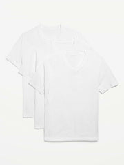 Soft-Washed V-Neck T-Shirt 3-Pack - Calla Lily White