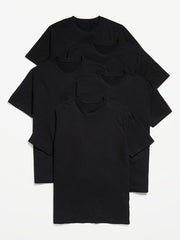 Solid Crew-Neck T-Shirt 5-Pack - Black Jack