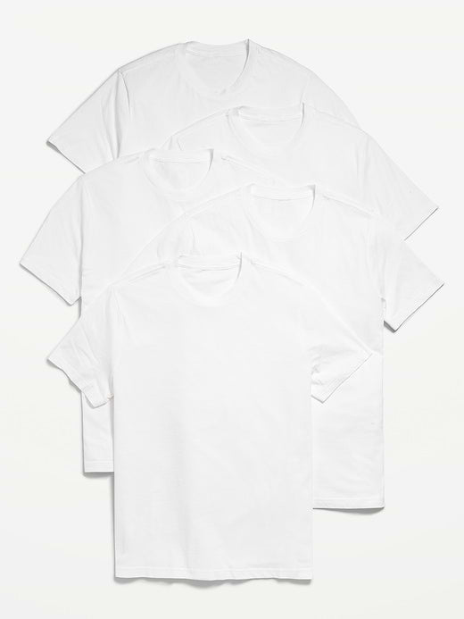 Solid Crew-Neck T-Shirt 5-Pack - White