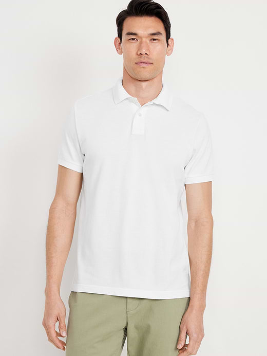 Uniform Pique Polo - Calla Lily White