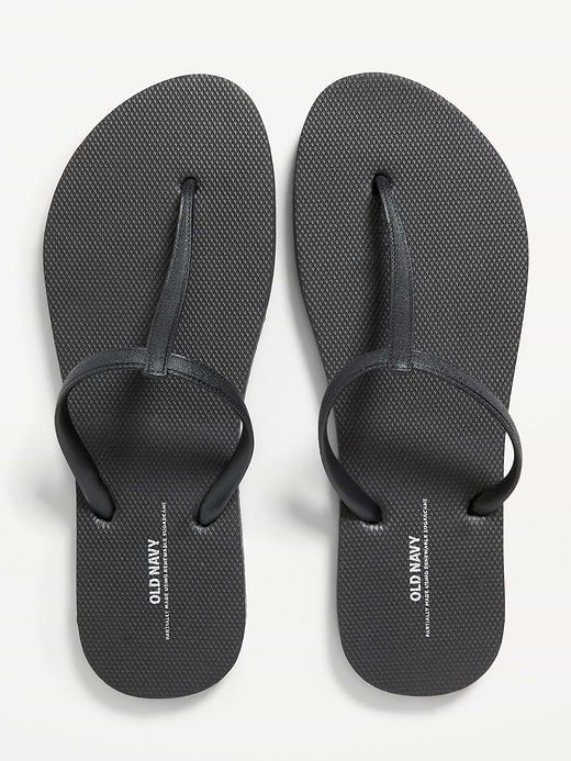 T-Strap Sandals (Partially Plant-Based) - Black Jack