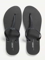 T-Strap Sandals (Partially Plant-Based) - Black Jack