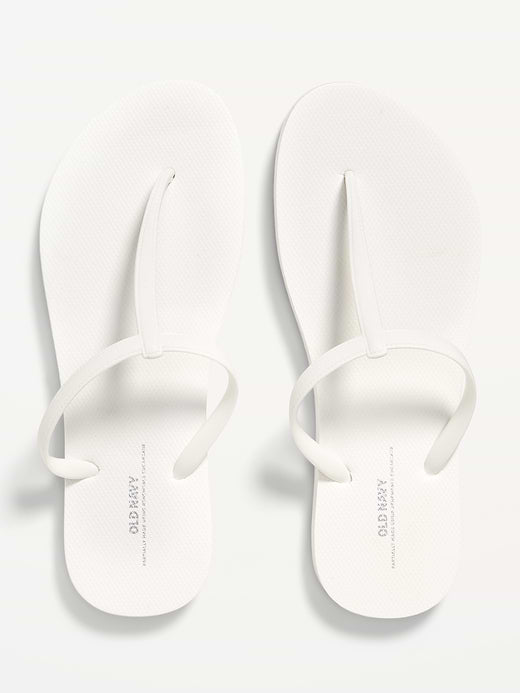 T-Strap Sandals (Partially Plant-Based) - White
