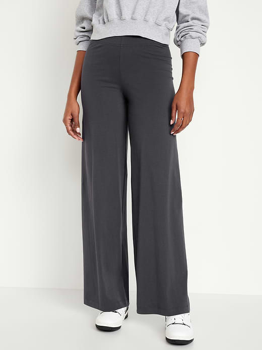 High-Waisted Fashion Wide-Leg Leggings - Panther