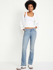 Mid-Rise Wow Boot-Cut Jeans - Light Wash