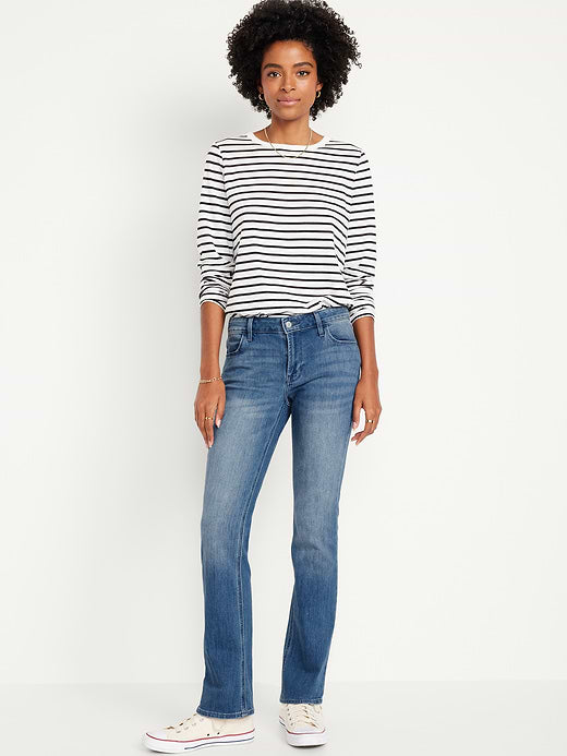 Mid-Rise Wow Boot-Cut Jeans - Medium Wash