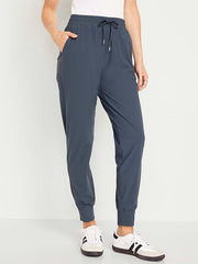 High-Waisted SleekTech Joggers - Dusk Navy