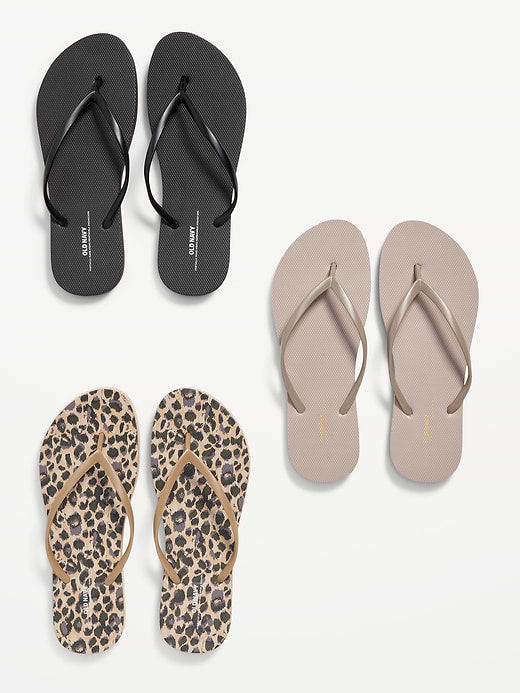 Flip-Flop Sandals 3-Pack (Partially Plant-Based) - Big Leopard