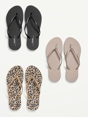 Flip-Flop Sandals 3-Pack (Partially Plant-Based) - Big Leopard
