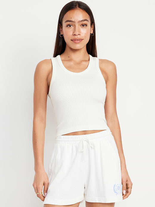 Exhale Seamless Fitted Rib Tank - Magnolia