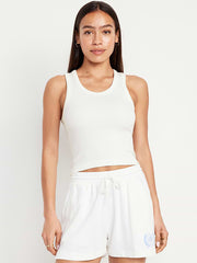 Exhale Seamless Fitted Rib Tank - Magnolia