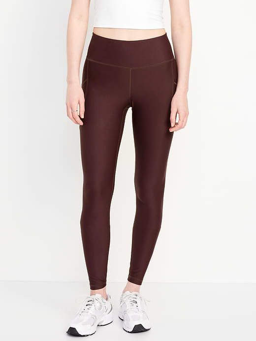 High-Waisted PowerSoft Full-Length Pocket Leggings - Boxwood