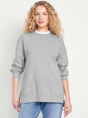 SoComfy Relaxed Tunic Sweatshirt - Medium Heather Gray